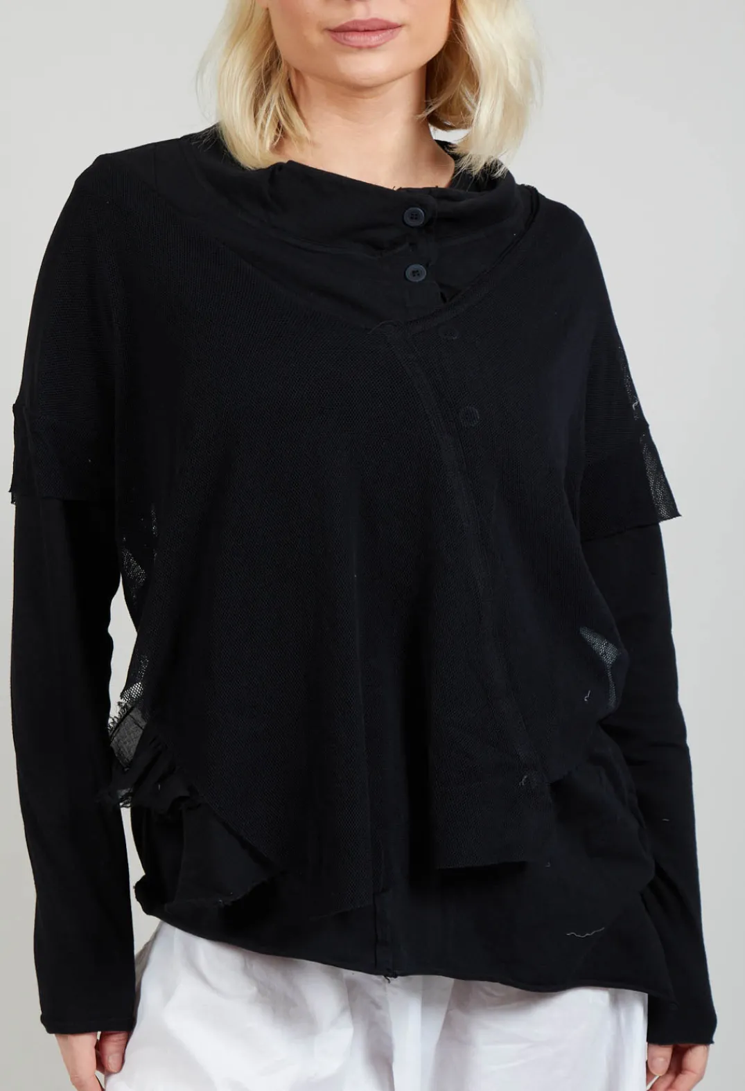 Pal Offner Jackets^Patched Cropped Jacket in Black