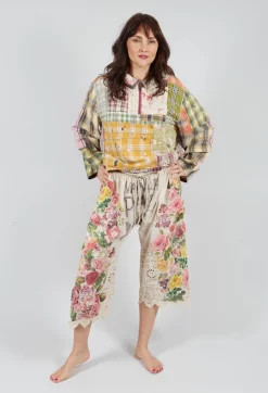 Magnolia Pearl Tops^Patchwork Asher Pullover in Madras Rainbow