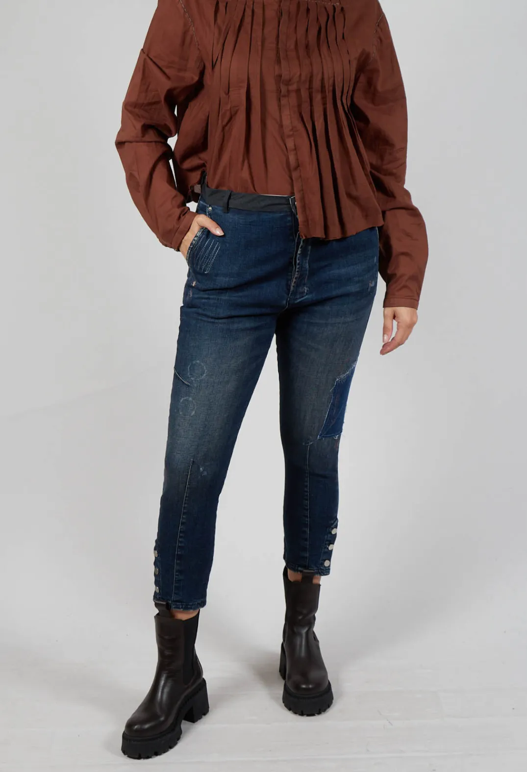 Umit Unal Jeans^Patchwork Jeans in Original