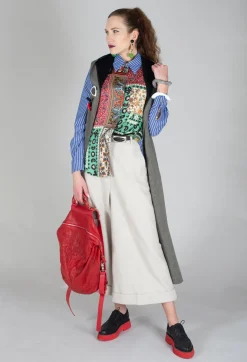 Sfizio Shirts & Blouses^Patchwork Shirt in Ink Blue
