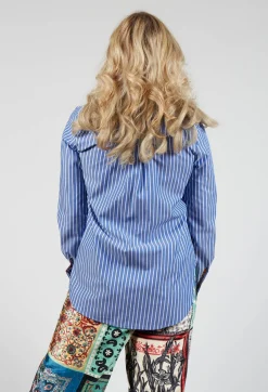Sfizio Shirts & Blouses^Patchwork Shirt in Ink Blue
