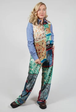 Sfizio Shirts & Blouses^Patchwork Shirt in Ink Blue