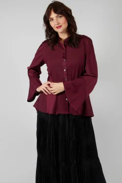 High Shirts & Blouses^Patiently Shirt in Burgundy