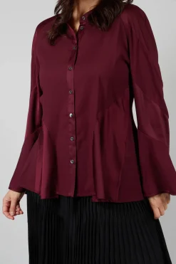 High Shirts & Blouses^Patiently Shirt in Burgundy