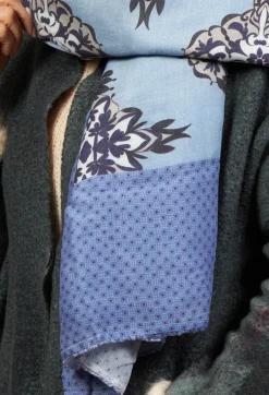 Niù Scarves^Patterned Scarf in Jeans