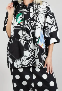 Bize Shirts & Blouses^Patterned Shirt in Original Black