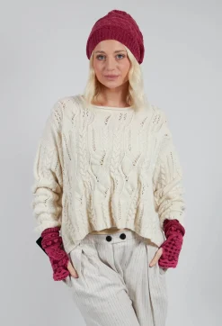 Butapana Hats^Patterned Wool Hat in Orchid