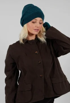 Butapana Hats^Patterned Wool Hat in Turquoise