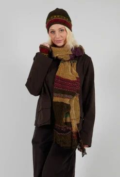 Butapana Scarves^Patterned Wool Scarf in Mustard