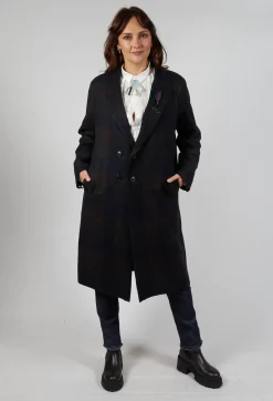 Umit Unal Coats^Pea Coat in Muted Tartan