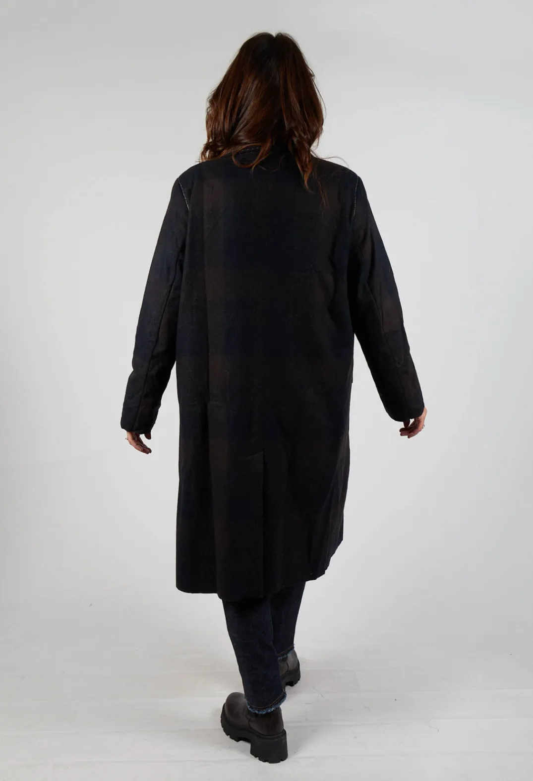 Umit Unal Coats^Pea Coat in Muted Tartan