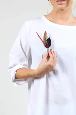 My Bob Brooches^Pencil Brooch in Red and Brown