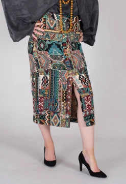 Sfizio Skirts^Pencil Skirt in Dragonfly