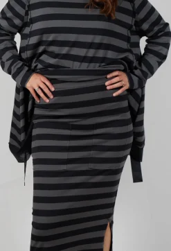 Pluslavie Skirts^Pencil Skirt in Stripe