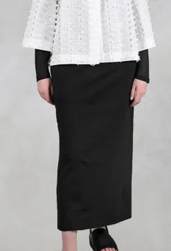 Nuovo Borgo Skirts^Pencil Skirt with Back Slit in Black
