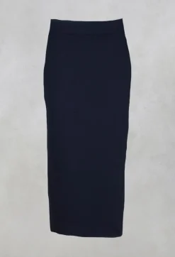 Nuovo Borgo Skirts^Pencil Skirt with Back Slit in Navy