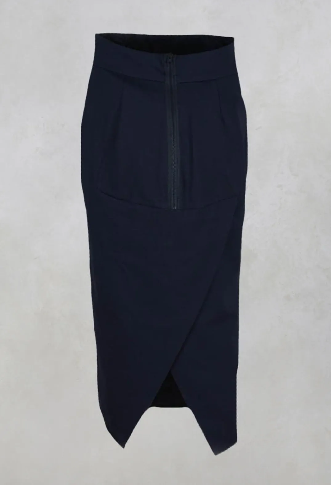 Nuovo Borgo Skirts^Pencil Skirt with Back Slit in Navy
