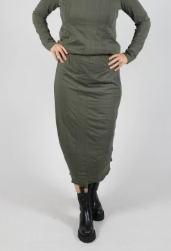 Rundholz Black Label Skirts^Pencil Skirt with Exposed Seams in Camp