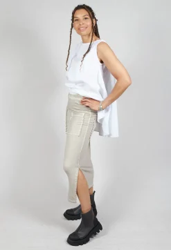 Pluslavie Skirts^Pencil Skirt with Multiple Pockets in Griege