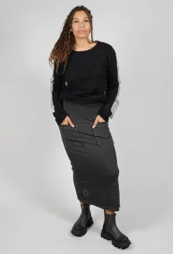 Pluslavie Skirts^Pencil Skirt with Multiple Pockets in Asphalt