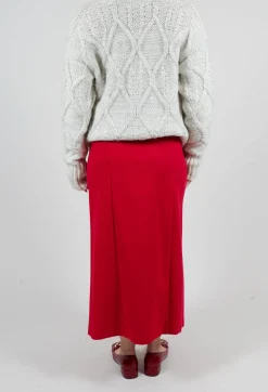 Sfizio Skirts^Pencil Skirt with Split in Urban Red