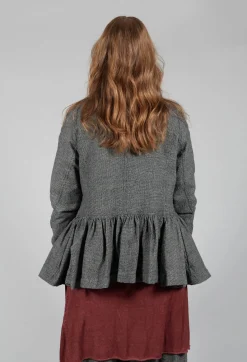 Rundholz Mainline Jackets^Peplum Style Jacket in Latte Check