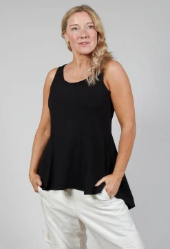 Rundholz Mainline Tops^Peplum Vest in Black