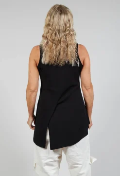 Rundholz Mainline Tops^Peplum Vest in Black