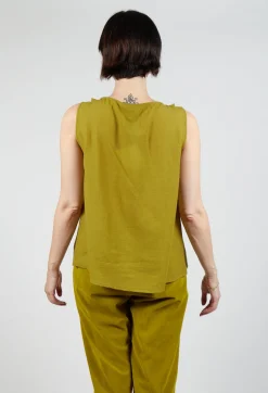 Apuntob Tops^Peplum Vest in Grass Green