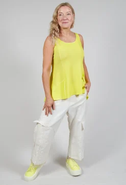 Rundholz Mainline Tops^Peplum Vest in Lilly Cloud