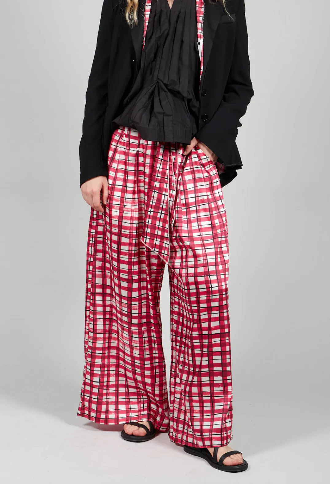 High Trousers^Perpetual Trousers in Pink Check