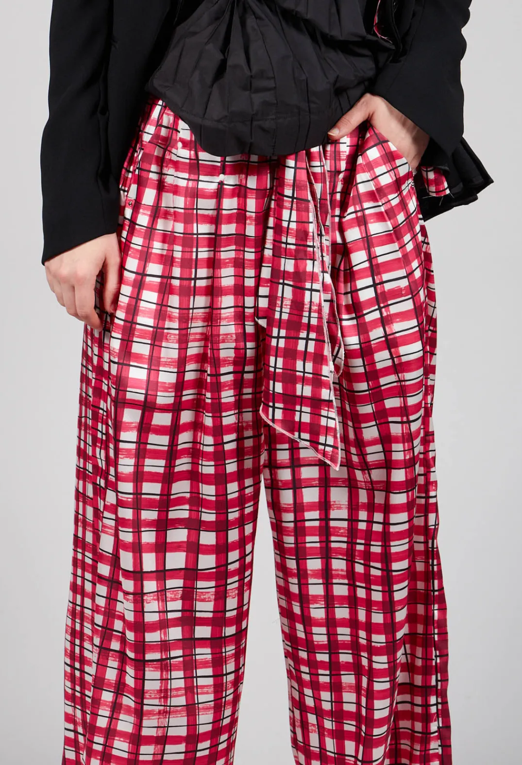 High Trousers^Perpetual Trousers in Pink Check
