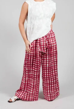 High Trousers^Perpetual Trousers in Pink Check