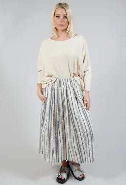 Mama B Skirts^Pesci S Skirt In Nero Stripe