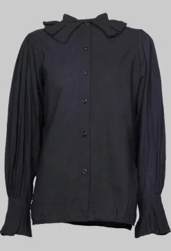 EastByEastWest Shirts & Blouses^Petal Pleated Collar Shirt in Ink