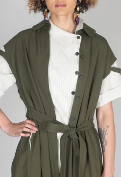 SOH Dresses^Peter Pan Dress in Olive