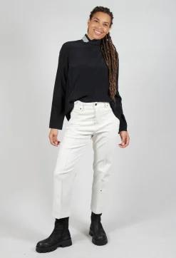 Annette Gortz Trousers^Pic Straight Leg Jeans in Off White
