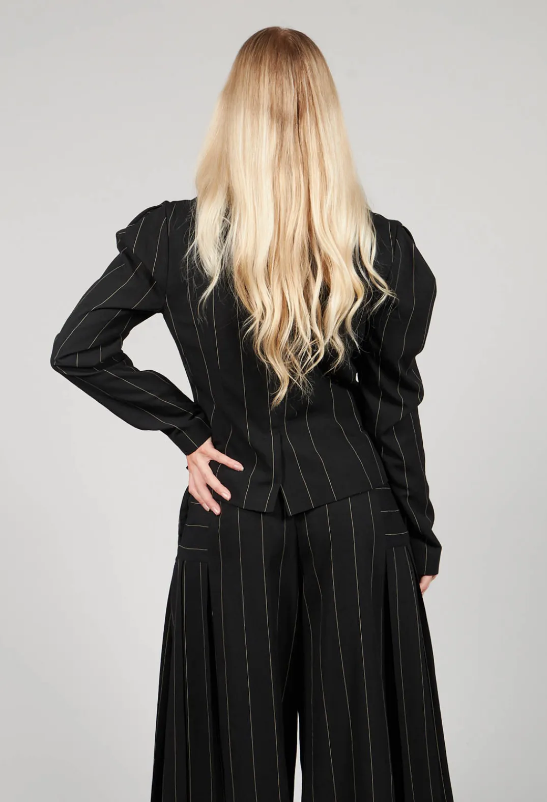 Malloni Jackets|Co-ords & Suits^Pinstripe Blazer in Nero