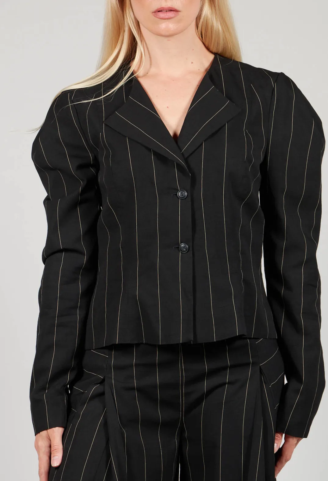Malloni Jackets|Co-ords & Suits^Pinstripe Blazer in Nero