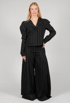 Malloni Jackets|Co-ords & Suits^Pinstripe Blazer in Nero