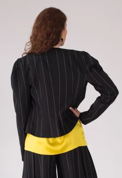 Malloni Jackets|Co-ords & Suits^Pinstripe Blazer in Nero