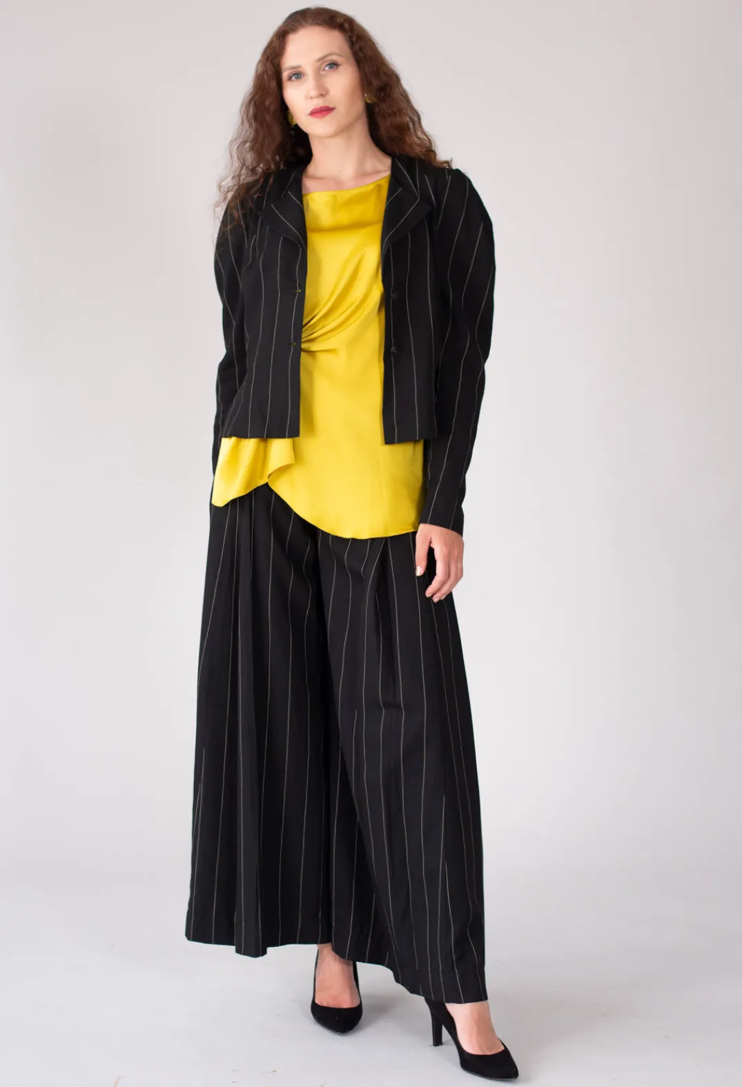 Malloni Jackets|Co-ords & Suits^Pinstripe Blazer in Nero