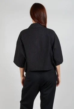 SOH Shirts & Blouses^Pinstriped Shirt in Black