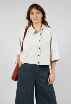 SOH Shirts & Blouses^Pinstriped Shirt in Cream