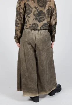 Sanctamuerte Trousers^Pleat Front Trousers in Gabardina di Cotone Green Tuscany