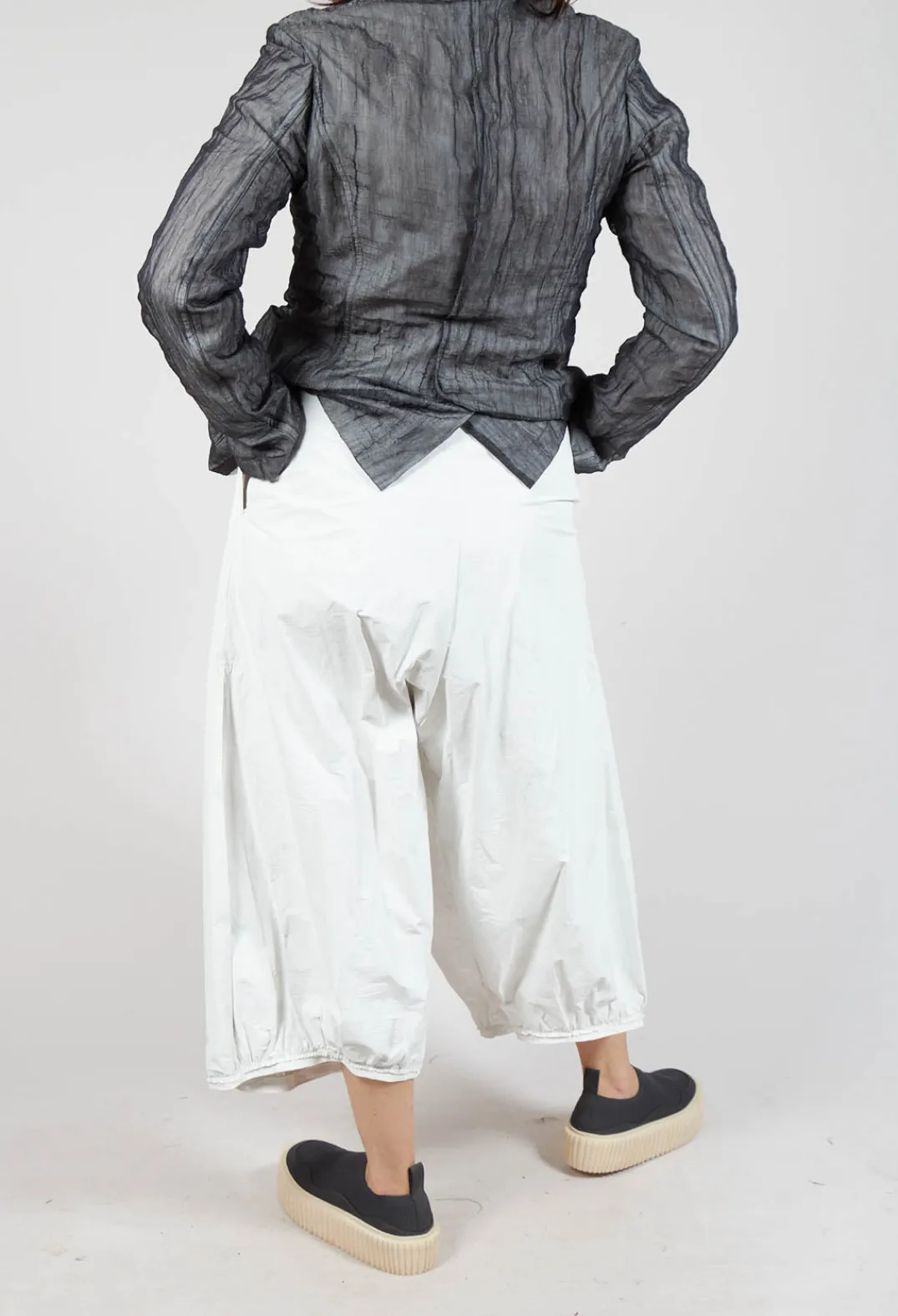 Rundholz Mainline Trousers^Pleat Front Trousers in Starwhite Brush