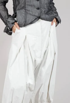 Rundholz Mainline Trousers^Pleat Front Trousers in Starwhite Brush