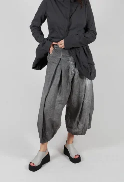 Rundholz Mainline Trousers^Pleat Linen Trousers in Asteroid Pigment