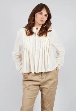 Umit Unal Shirts & Blouses^Pleat Shirt in Cream