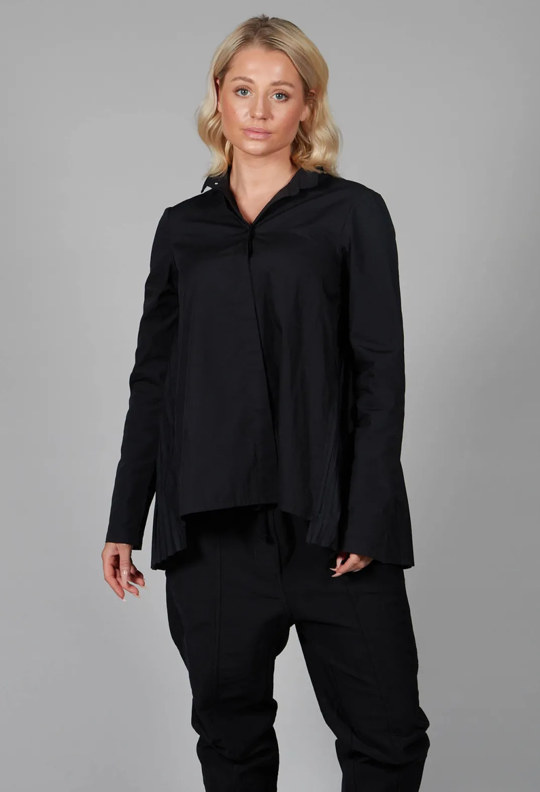 Rundholz Black Label Shirts & Blouses^Pleated Back Shirt in Black